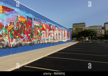 Parking public fresque à Columbus Ohio Banque D'Images