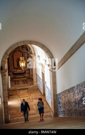 L'intérieur du monastère de São Vicente de Fora, ou monastère de Saint Vincent, une église du xviie siècle et un monastère à Lisbonne, Portugal. Banque D'Images