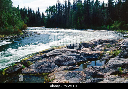 Otter Rapids,Churchill River, en Saskatchewan, Canada Banque D'Images