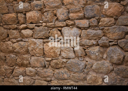Close-up des vieilles pierres dans un mur à la structure des ruines antiques d'Ephèse, Turquie Banque D'Images