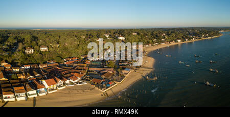 Le CAP FERRET, Arcachon, Gironde, France, le village ostréicole de l'herbe Banque D'Images