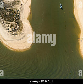 Vue aérienne, village de pêcheurs et la plage Mimbeau, Cap Ferret, du bassin d'Arcachon, Gironde, Lege Cap Feret Banque D'Images