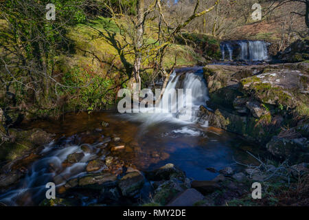 Glyn-y-établissement Blaen cascades dans les Brecon Beacons, le Pays de Galles Banque D'Images