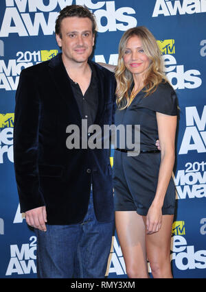 Cameron Diaz et Jason Segel 124  au MTV Movie Awards 2011 à l'Universal Amphitheatre de Los Angeles.Cameron Diaz et Jason Segel  124 cas à Hollywood Life - Californie, Red Carpet Event, USA, Cinéma, Célébrités, photographie, Bestof, Arts, Culture et divertissement, Célébrités, Mode Topix Meilleur de Hollywood, la vie, événement dans la vie d'Hollywood, Californie - Tapis rouge et en backstage, cinéma, télévision, célébrités, célébrités de la musique, des acteurs du Topix même film en salle, et la star ensemble. enquête de crédit, tsuni@Gamma-USA.com Tsuni / USA, 2011 - Groupe, télévision et film cast Banque D'Images