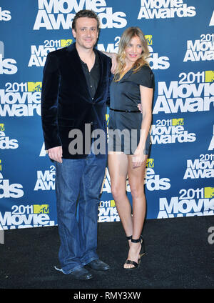 Cameron Diaz et Jason Segel 125  au MTV Movie Awards 2011 à l'Universal Amphitheatre de Los Angeles.Cameron Diaz et Jason Segel  125 cas à Hollywood Life - Californie, Red Carpet Event, USA, Cinéma, Célébrités, photographie, Bestof, Arts, Culture et divertissement, Célébrités, Mode Topix Meilleur de Hollywood, la vie, événement dans la vie d'Hollywood, Californie - Tapis rouge et en backstage, cinéma, télévision, célébrités, célébrités de la musique, des acteurs du Topix même film en salle, et la star ensemble. enquête de crédit, tsuni@Gamma-USA.com Tsuni / USA, 2011 - Groupe, télévision et film cast Banque D'Images