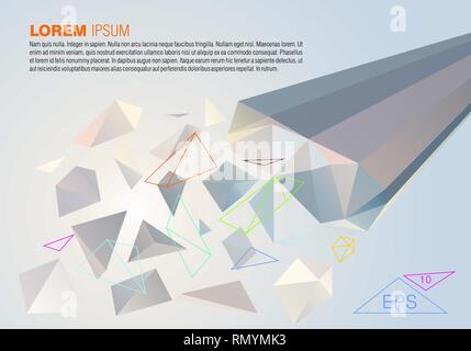 Abstract colorful background polygone avec échantillon de texte Illustration de Vecteur