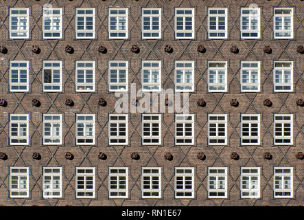 Façade d'une maison historique à Hambourg, Allemagne Banque D'Images