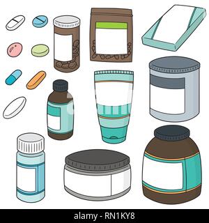 Vector set of medicine Illustration de Vecteur