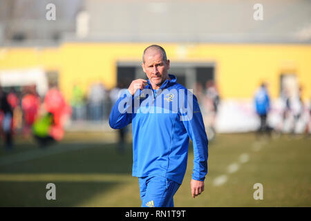 Viadana, Italie. 16 Février, 2019. Leinster senior du coach Stuart Lancaster avant le match contre Zebre Rugby Club en PRO14 2018 Guinness 2019©Massimiliano Carnabuci/Alamy live news Crédit : Massimiliano Carnabuci/Alamy Live News Banque D'Images