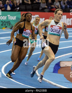 Arena Birmingham, Birmingham, Royaume-Uni. 16 Février, 2019. Grand Prix d'athlétisme Indoor Muller ; Eilidh Doyle au début de la Womens 400m : Action Crédit Plus Sport/Alamy Live News Banque D'Images