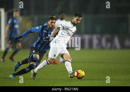 Foto Mauro Locatelli/LaPresse 16 febbraio 2019 Bergame, Italia sport calcio Atalanta vs Milan - Campionato di Calcio Serie A TIM 2018/2019 - stadio Atleti Azzurri D'Italia. Nella foto : Suso Photo Mauro Locatelli/LaPresse 16 février 2019 Bergame, Italie Sports Football Atalanta vs Milan- championnat de football italien une ligue TIM 2018/2019 - Atleti Azzurri D'Italia stadium. Dans le pic : Suso Banque D'Images