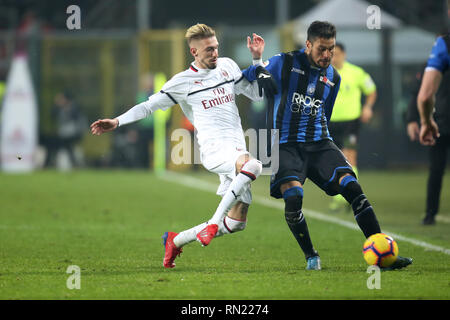 Foto Mauro Locatelli/LaPresse 16 febbraio 2019 Bergame, Italia sport calcio Atalanta vs Milan - Campionato di Calcio Serie A TIM 2018/2019 - stadio Atleti Azzurri D'Italia. Nella foto : Palomino Photo Mauro Locatelli/LaPresse 16 février 2019 Bergame, Italie Sports Football Atalanta vs Milan- championnat de football italien une ligue TIM 2018/2019 - Atleti Azzurri D'Italia stadium. Dans le pic : Palomino Banque D'Images