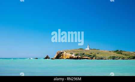 Belle vue sur la mer turquoise des Caraïbes. L'un des plus beaux endroits de Puerto Rico - Los Morrillos, Cabo Rojo, Puerto Rico Banque D'Images