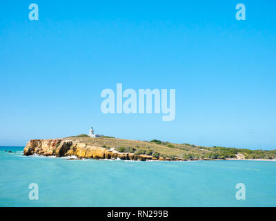 Belle vue sur la mer turquoise des Caraïbes. L'un des plus beaux endroits de Puerto Rico - Los Morrillos, Cabo Rojo, Puerto Rico Banque D'Images