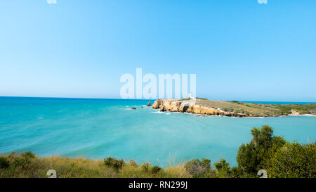 Belle vue sur la mer turquoise des Caraïbes. L'un des plus beaux endroits de Puerto Rico - Los Morrillos, Cabo Rojo, Puerto Rico Banque D'Images