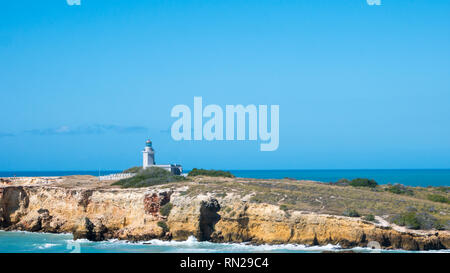 Belle vue sur la mer turquoise des Caraïbes. L'un des plus beaux endroits de Puerto Rico - Los Morrillos, Cabo Rojo, Puerto Rico Banque D'Images