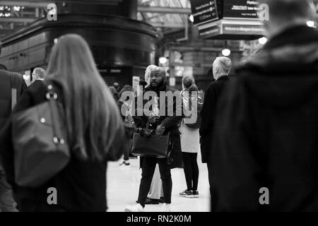 Il s'agit d'un projet appelé Rush hour photographié dans le centre-ville de Glasgow Banque D'Images