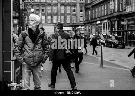 Il s'agit d'un projet appelé Rush hour photographié dans le centre-ville de Glasgow Banque D'Images