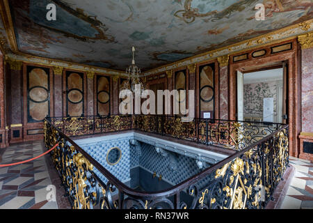 Badenburg, un pavillon des bains. Schloss Nymphenburg, Bavière, Allemagne Le Palais Nymphenburg. Banque D'Images