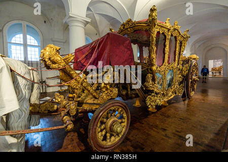 Schloss Nymphenburg, chariot Royal Bavière, Allemagne Le Palais Nymphenburg. Banque D'Images