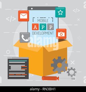 Développement application mobile Illustration de Vecteur