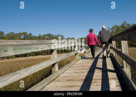 Vereen Memorial Gardens historique Little River, en Caroline du Sud, USA. Banque D'Images