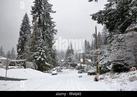 Rue Cortell à Pemberton Heights, Vancouver, Colombie-Britannique, Canada Banque D'Images