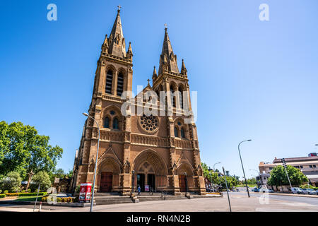 31 décembre 2018, Adelaide (Australie) : Vue de face de la Cathédrale Saint-Pierre façade une cathédrale anglicane Église en Australie Adelaide SA Banque D'Images