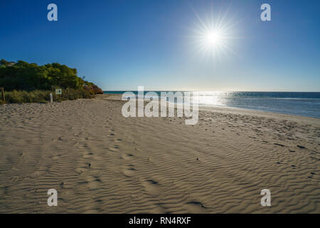 Dunes de sable dans le coucher du soleil, les projets de Bay, Coral Bay, Coral Coast, Australie occidentale Banque D'Images