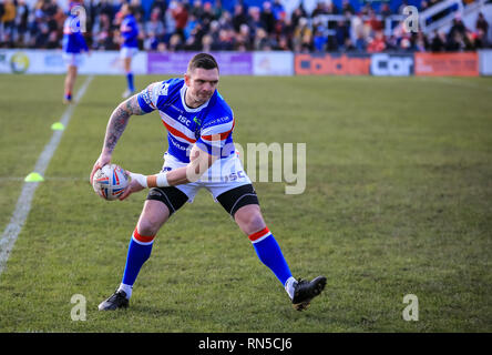 10 février 2019 , Mobile Rocket stadium ; Belle Vue, Wakefield, Angleterre ; Betfred Super League, ronde 2, Wakefield Trinity vs St Helens ; Danny Brough de Wakefield Trinity Crédit : Craig Milner/News Images Banque D'Images