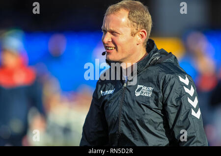 10 février 2019 , Mobile Rocket stadium ; Belle Vue, Wakefield, Angleterre ; Betfred Super League, ronde 2, Wakefield Trinity vs St Helens ; arbitre Robert Hicks Crédit : Craig Milner/News Images Banque D'Images