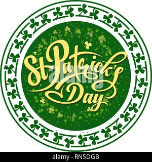 Patrick day frame ronde Illustration de Vecteur