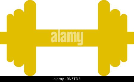 Icône symbole Poids - haltères réaliste d'or d'ossature, isolé - vector illustration Illustration de Vecteur