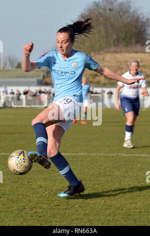 Cheshunt (Royaume-Uni). Feb 17, 2019. Caroline Weir de l'homme de femmes en ville au cours de la FA Women's Cup 5e tour match entre Tottenham Hotspur et Manchester City Chers Femmes à Cheshunt Stadium le 17 février 2019 en Angleterre, Cheshunt. (Photo de Martine Xerri/phcimages.com) : PHC Crédit Images/Alamy Live News Banque D'Images