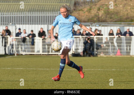 Cheshunt (Royaume-Uni). Feb 17, 2019. Claire Emslie de Man City femmes au cours de la FA Women's Cup 5e tour match entre Tottenham Hotspur et Manchester City Chers Femmes à Cheshunt Stadium le 17 février 2019 en Angleterre, Cheshunt. (Photo de Martine Xerri/phcimages.com) : PHC Crédit Images/Alamy Live News Banque D'Images