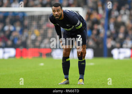 Brighton, UK. 16 Février, 2019. Ashley Cole de Derby County - Brighton & Hove Albion v Derby County, l'Unis FA Cup - cinquième ronde, stade de l'Amex, Brighton - 16 février 2019 Editorial - N'utilisez que des restrictions s'appliquent : Crédit DataCo Images Journée Limited/Alamy Live News Banque D'Images