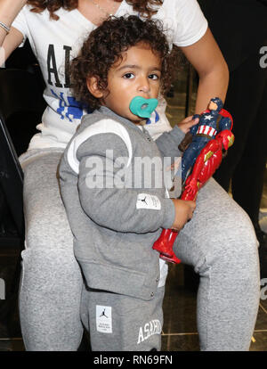 Charlotte, NC, USA. Feb 15, 2019. Asahd Khaled assiste à la Rookie USA Fashion Show for the Weeknd NBA All-Star à Charlotte, NC Crédit photo : Walik Goshorn/Mediapunch/Alamy Live News Banque D'Images