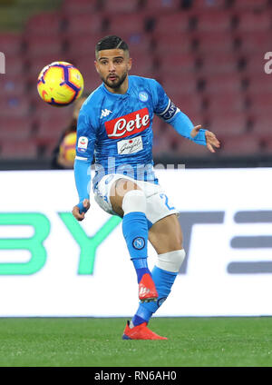 Stadio San Paolo, Naples, Italie. Feb 17, 2019. Football Serie A, Naples et Turin ; Lorenzo Insigne de Napoli : Action Crédit Plus Sport/Alamy Live News Banque D'Images