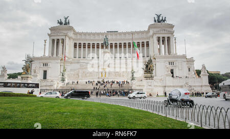 ROME, ITALIE - 22 février 2015 : National Monument le Vittoriano ou Altare della Patria, la place Venezia à Rome Banque D'Images