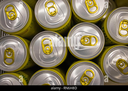 Boîtes de Nocco Vu de dessus dans un supermarché Banque D'Images