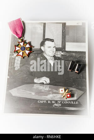 Still Life, WWII United States Élections photographie, les insignes et la Médaille Banque D'Images