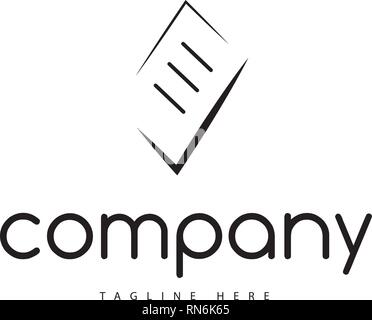 Documents vérifiés vector image logo noir vertical Illustration de Vecteur
