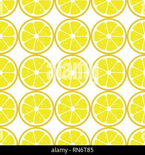 Les tranches de citron modèle homogène. Télévision La texture des aliments Illustration de Vecteur