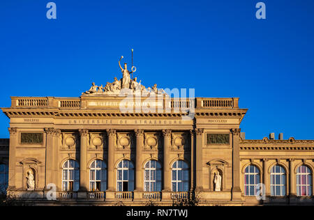 Strasbourg, Alsace, France, Palais Universitaire, bâtiment universitaire, la fin de l'après-midi, lumière Banque D'Images