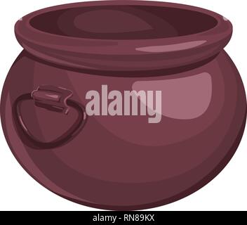 Grande icône du chaudron. Caricature de grand chaudron icône vecteur pour la conception web isolé sur fond blanc Illustration de Vecteur
