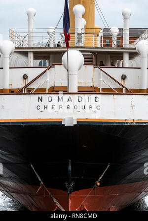 SS Nomadic est le dernier navire de la White Star Line. Elle siège à Hamilton Dock, Belfast Banque D'Images