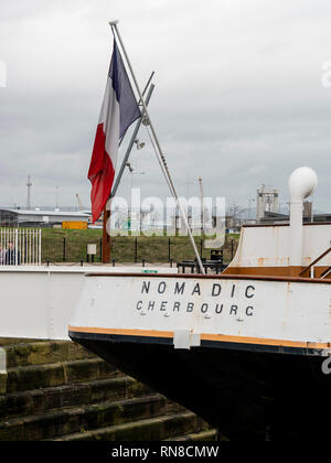 SS Nomadic est le dernier navire de la White Star Line. Elle siège à Hamilton Dock, Belfast Banque D'Images