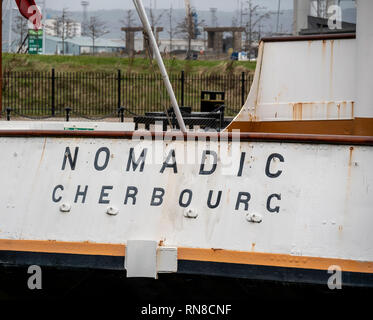 SS Nomadic est le dernier navire de la White Star Line. Elle siège à Hamilton Dock, Belfast Banque D'Images