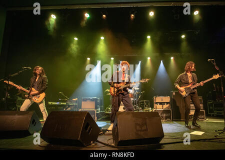 Bexhill-On-Sea, Angleterre.16 février 2019, Johnny Borrel et guitaris chanteur de Razorlight à l'exécution De La Warr Pavilion, Angleterre.© Jason Banque D'Images