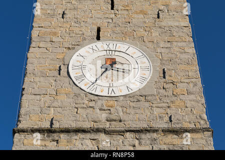 Clock Tower - Cathédrale de l'Assomption de la Bienheureuse Vierge Marie (également appelée Cathédrale de Koper), Koper, Slovénie Banque D'Images